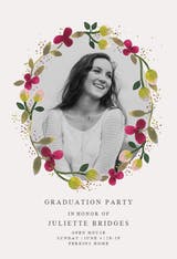 Floral Happiness - Graduation Party Invitation